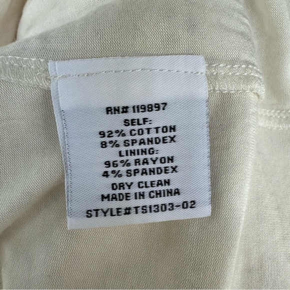 NWT Collective Concepts Maternity Stretch Eyelet Top Off White L - Picture 6 of 8